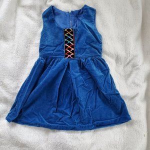Vintage 1960's Tiny Town 100% Cotton Jumper Dress, Sz 10, Union Made in USA